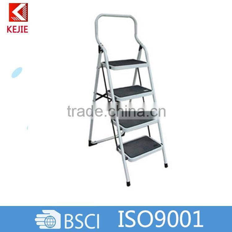 two step wall supported ladder display shelf