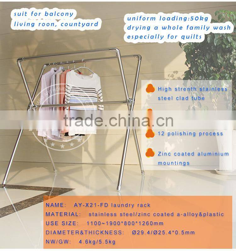 Outdoor heavy duty extendable and foldable stainless steel clothes rack have stock
