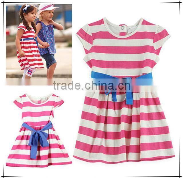 cotton 2015 summer child clothes girls dress baby princess sleeveless striped dresses children clothing From Guangzhou Baiyun