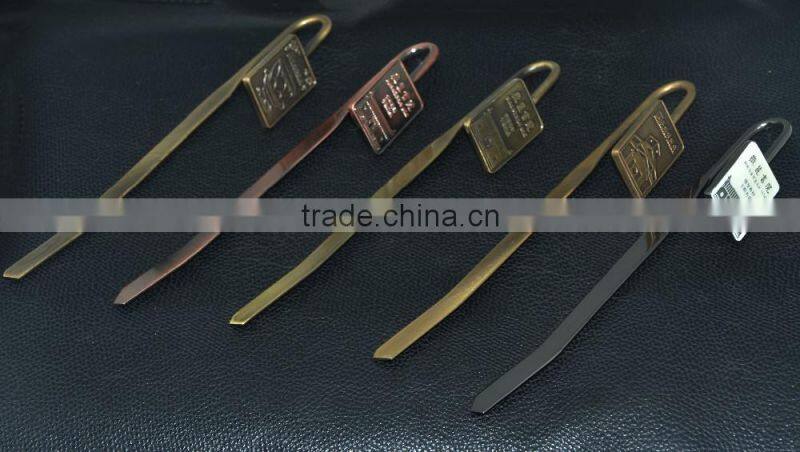 promotion custom silver metal bookmarks with logo