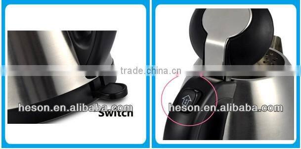 hotel products stainless steel electric tea kettle 1.2L manufacturer