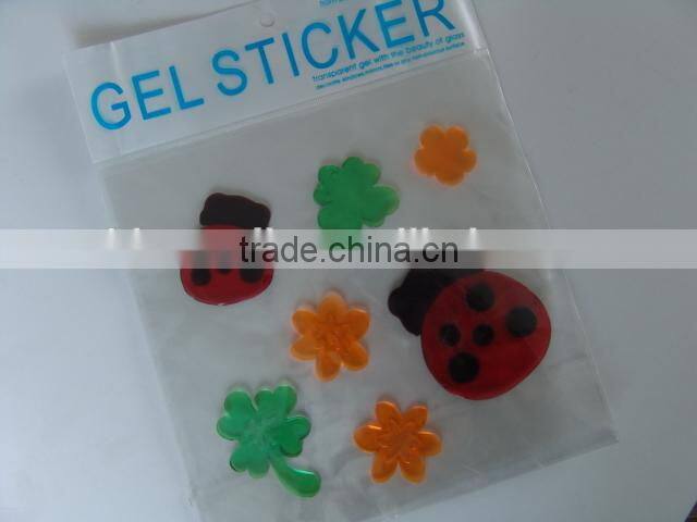 DIY hot sale self adhesive custom gel sticker , jelly gel sticker window sticker glass sticker, Gel Jelly Stickers