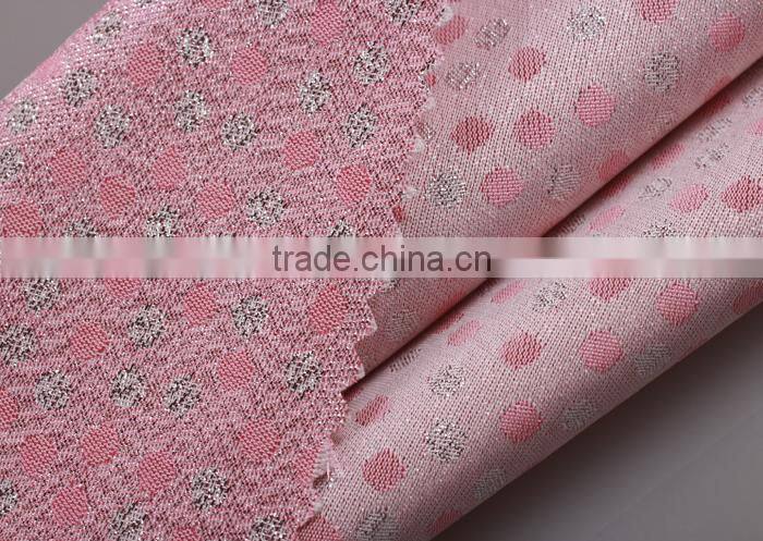 products china 100% big jacquard polyester fabric with mori girl garment