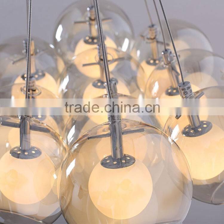 Zhongshan Restaurant chandelier simple style G4 modern glass home interior decor pendant lighting Ball hanging Pendant Lamp