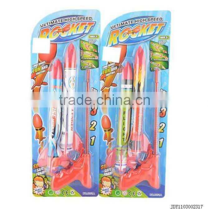 Newest eva rocket shooter toy,foam flying rocket shooting toy,eva shooter toy