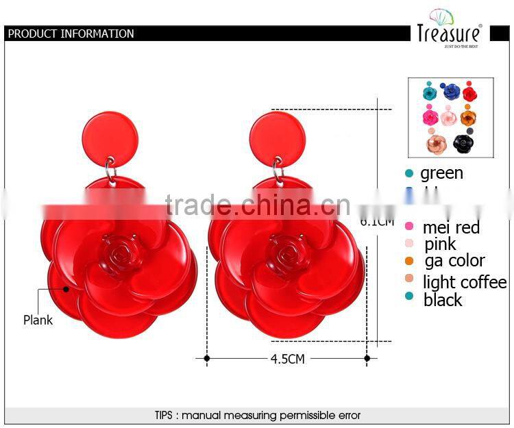 cute earrings flower candy color earrings with low price