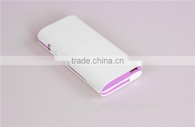 built in cable power bank ,10000 mah power bank