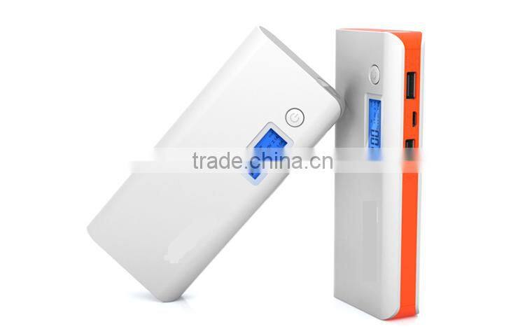 lcd display 18650 charger 13000MAH POWER BANK dual usb output