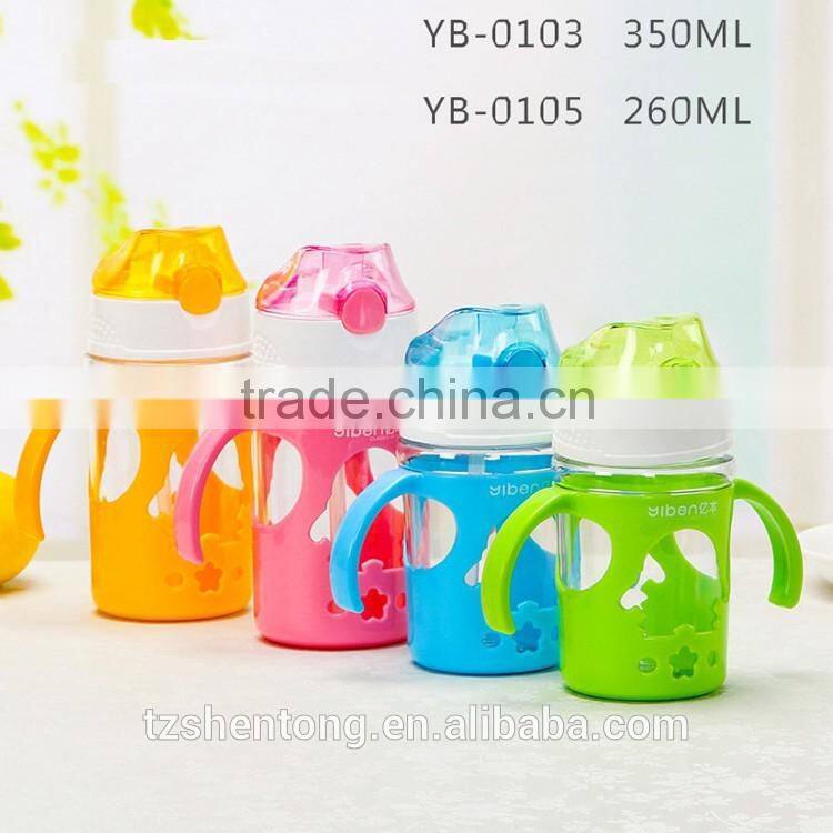 Kids straw portable plastic drinking water bottle YB-0103,YB-0105