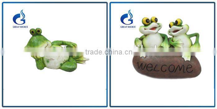 garden polyresin frog statues decorative