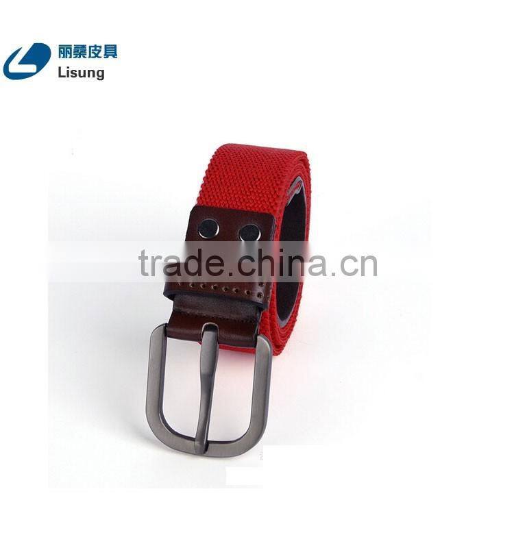 Top Quality Genuine Leather Canvas Fabric Belt For Women