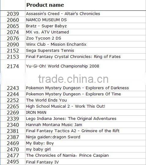 Hottest item!Drop shipping accept Pokemon cards for game cards For DS with retail package