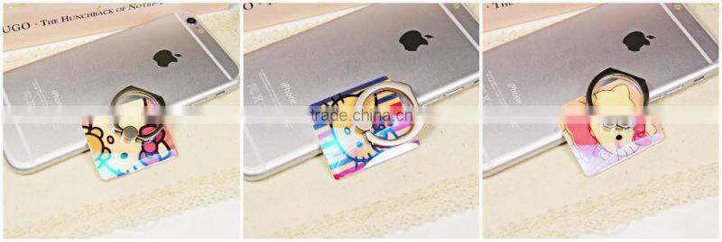 Samco Holographic Blue Light Cute Kitty 360 Degree Rotation Mobile Phone Grip Ring Holder for Smartphones