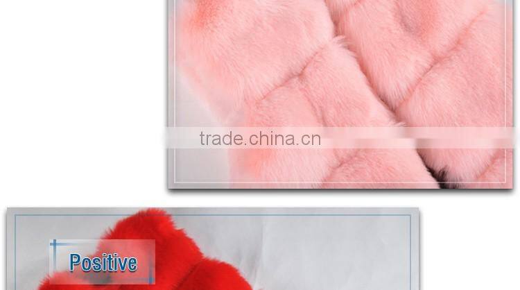 women fake fur vest jacket black