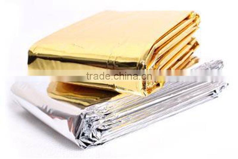 MK-FAB13 Wholesale Golden Silver Disposable First Aid Blanket Emergency Mylar Thermal Blanket Foil Emergency Blanket