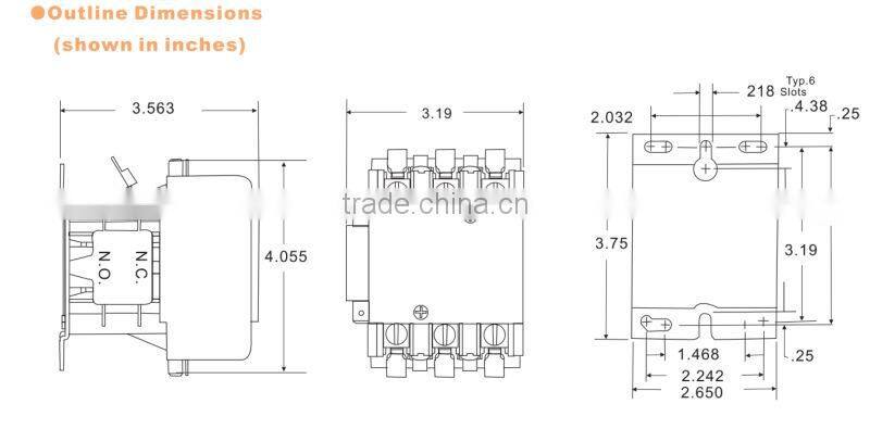 electrical products ofcontactor with 2 poles 60A with UL certificate