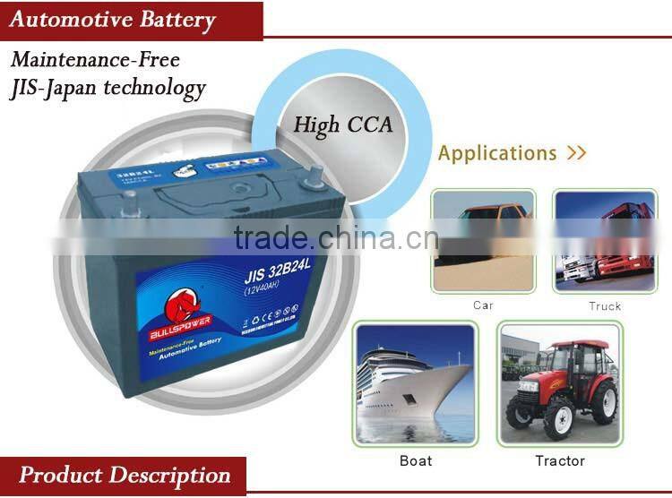 12v 165ah JIS battery for car jump starting