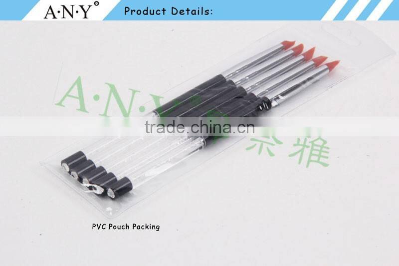 ANY Nail Art Design 3D Carving Crystal Handle 5PCS Silicone Brush Set