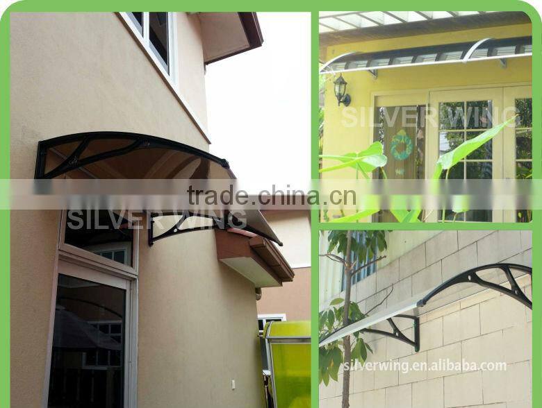 Durable aluminum awning roof bracket rain protection for windows