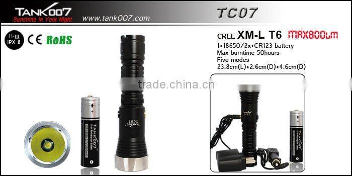 Electric Charge Torch Light CREE T6 LED TC07