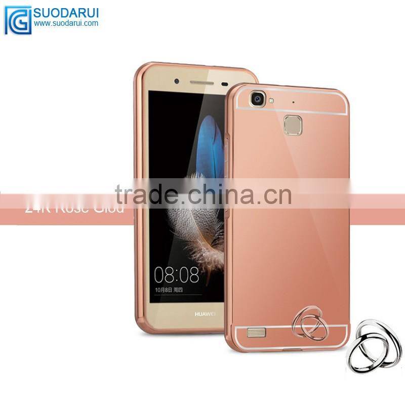 Luxury design mirror case For Huawei Play 5s aluminum 24k metal mirror hard back cover