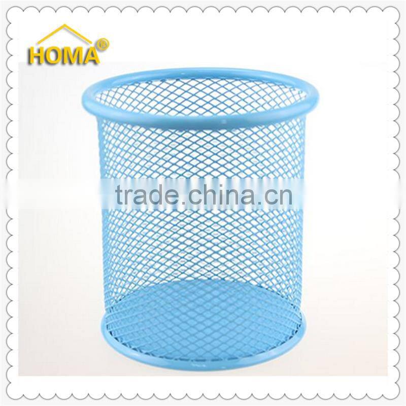 Cylinder shape mesh metal pen holder