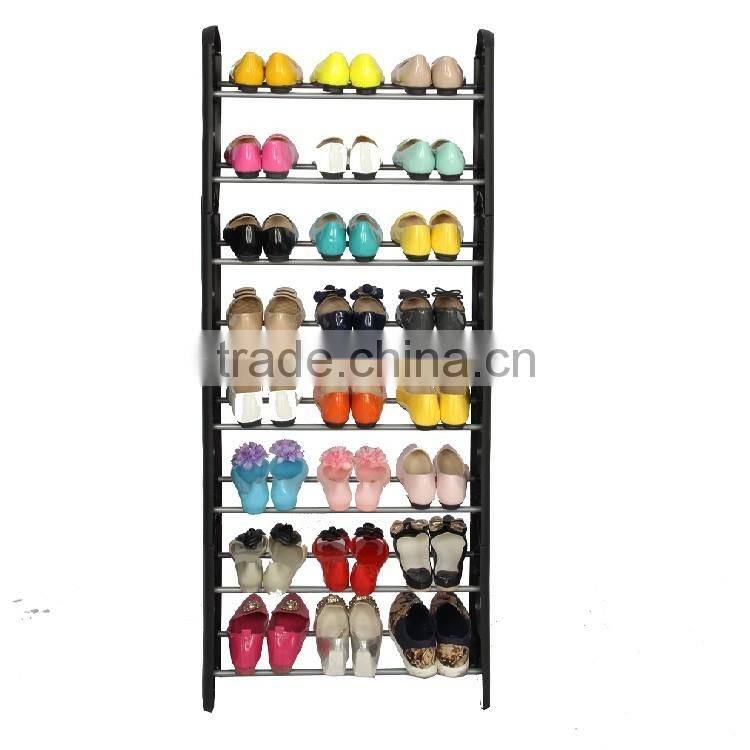 black color simple modern girls shoe rack ladies shoe rack