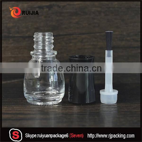 RUIJIA 5ml 7ml 9ml 10ml 11ml 13ml 14ml 17ml empty uv gel nail polish glass bottle holder with caps brush and labels design