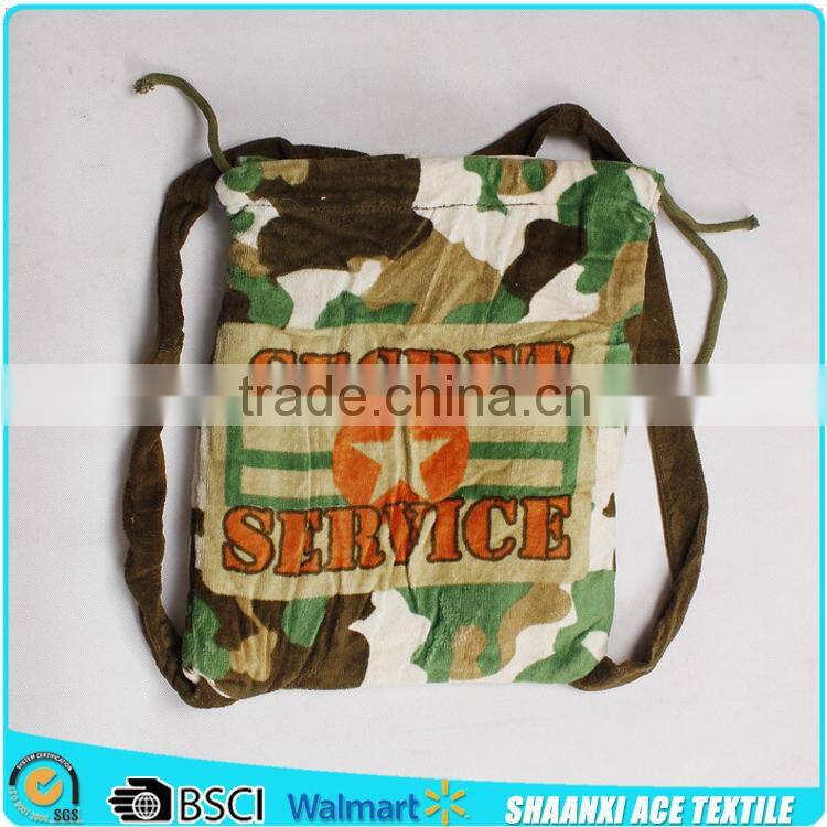 Velour printing Customer logo CAR print cotton towel fabric beach bag