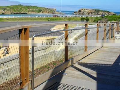 stainless steel wire rope protecting decorate handrail mesh