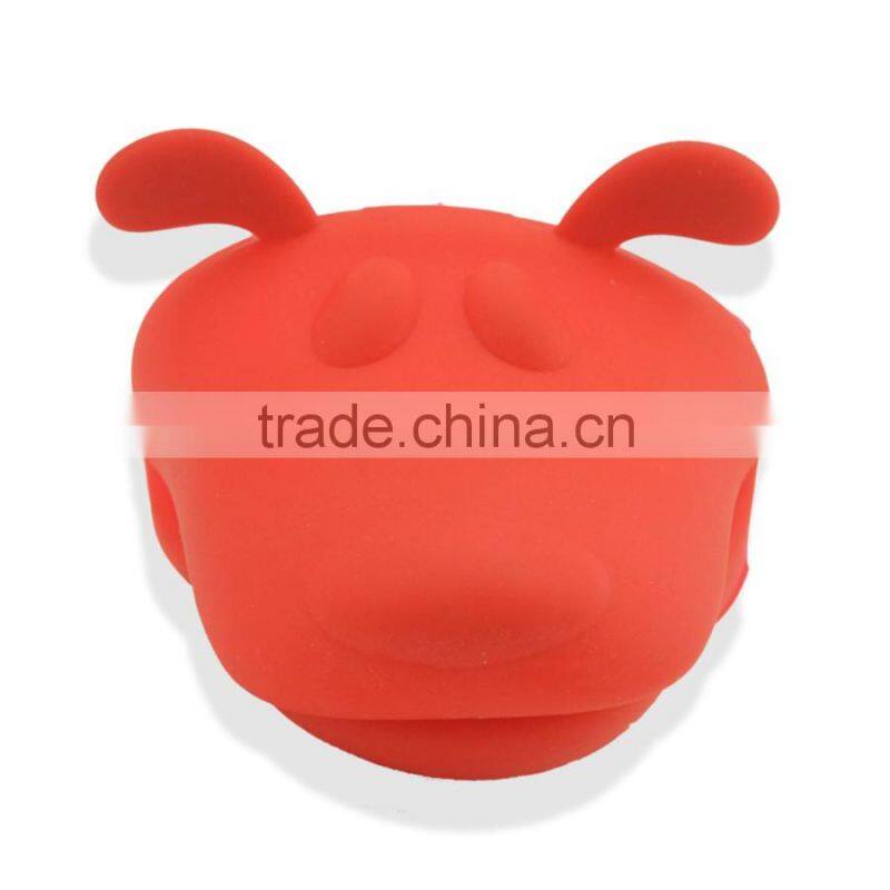 Red Color Cute Animals Puppy Shape Heat Proof Silicone Oven Mini Mitt