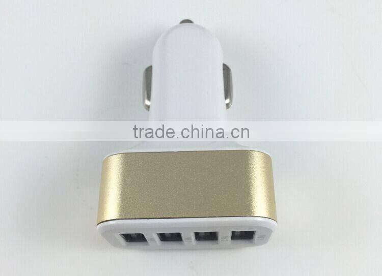 CE,RoHS Approved 4 port car charger