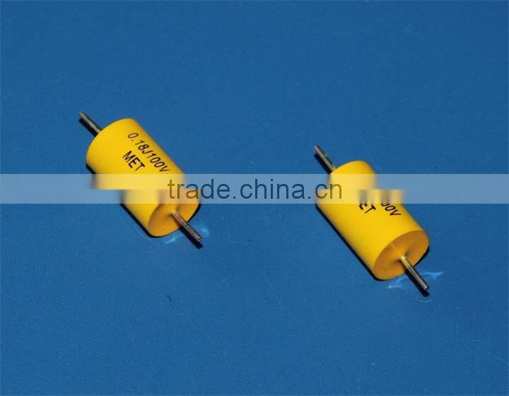 Axial Non Polarized Aluminum Electrolytic Capacitor and MEA Metallized Polypropylene Film Capacitor for audio speaker CBB20 105J