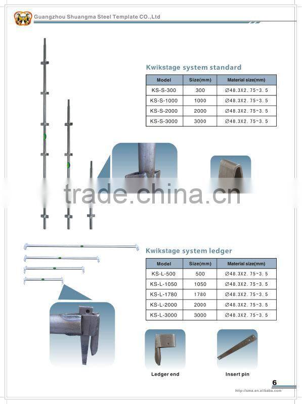 quick installation kwikstage scaffolding system