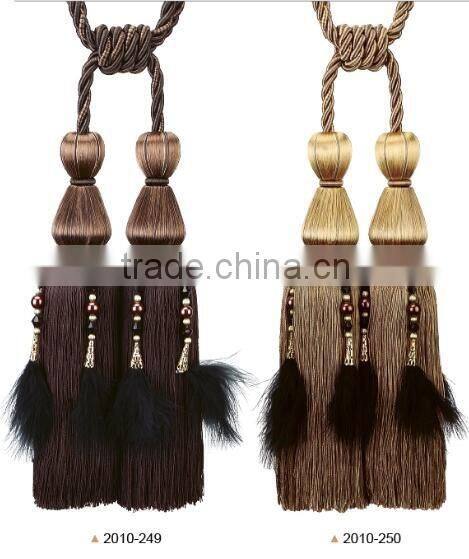 designer home decor beaded tassel curtain tiebacks