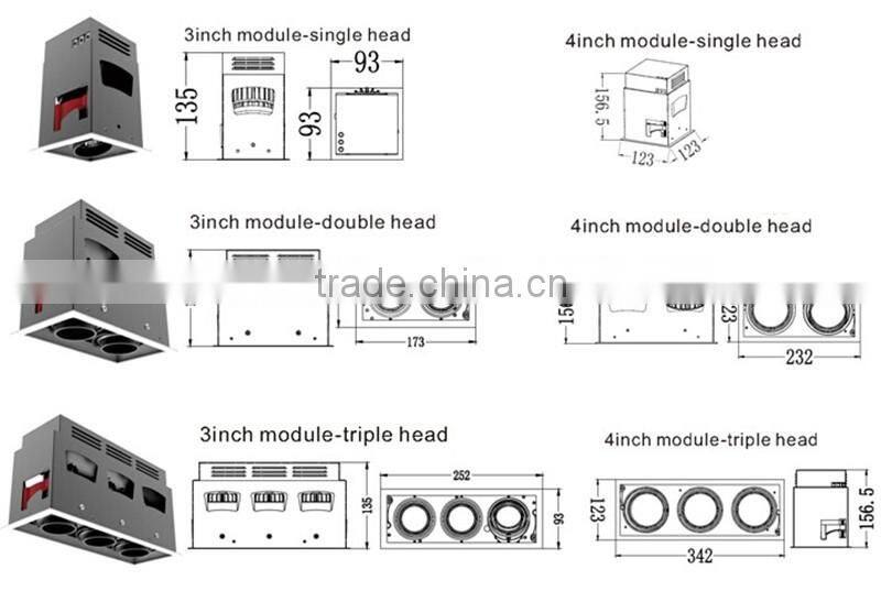 Unique design ceiling downlight suspended cob led light grid light fixture