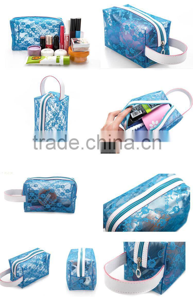 China 2016 colored pvc beauty bag cosmetics