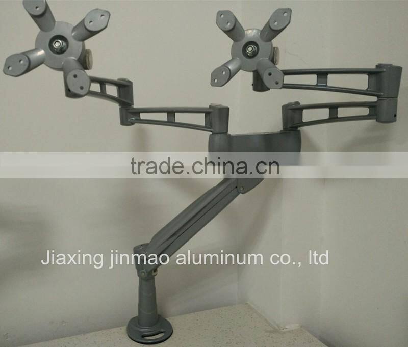 Spring-assisted desk monitor arms durable aluminum monitor arm bracket