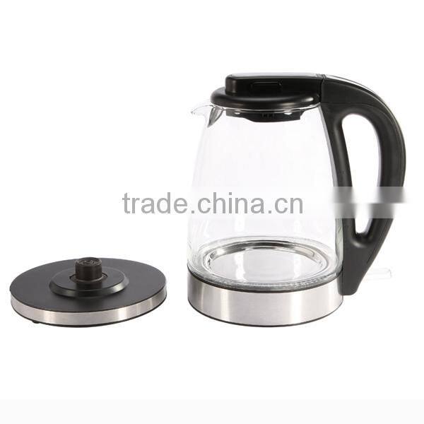 1.7L cordless glass electric kettle
