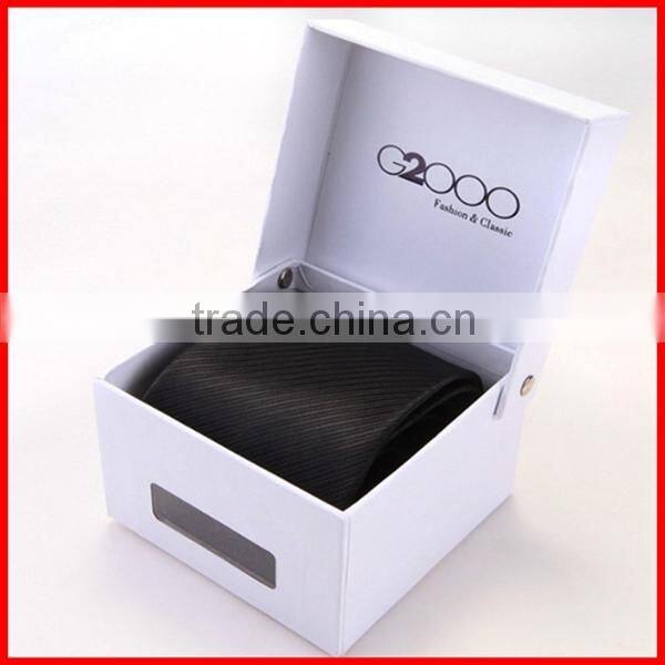 Luxury White Custom Cardboard Tie Gift Packaging Box Wholesale