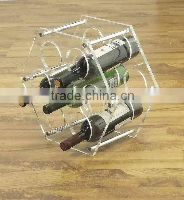 Economic professional 3 tier acrylic bottle display stand