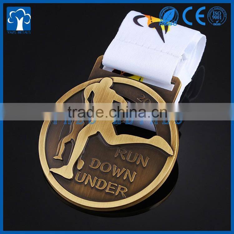 Customized insert gold torch blank medals
