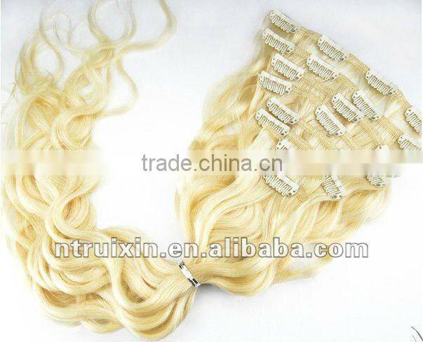 2015 new wholesale high quality clip on human hair extension