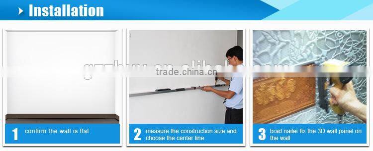 Eco-friendly 3d effect wood decorative wall panel pvc wall panels