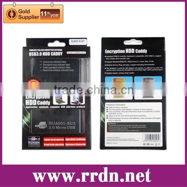 Encrypted HDD box SSD Caddy USB3.0 Interface