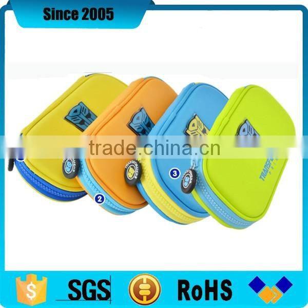 2016 dongguan cute eva pencil hard case with pvc puller