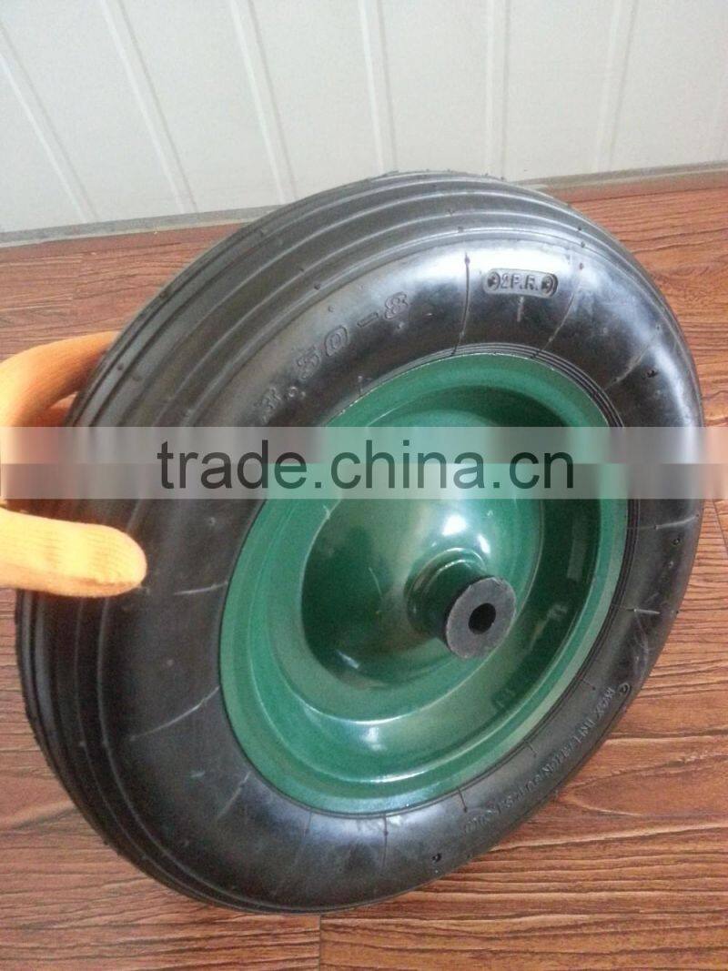 3.50-8 pneumatic wheelbarrow tyre and wheel --Lowest price