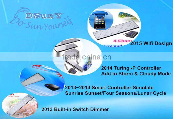 CE/RoHs/FC certification 72 inch/6ft thunder storm /lunar cycle /color changing led aquarium light for fresh water tank ,