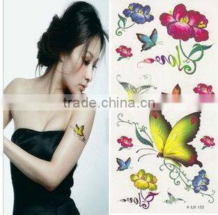 fancy flower parton body tattoo sticker