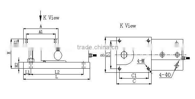 With high precision Share Beam Modules /Hopper Scale Load Cell/Single Point Load Cell for Tank Scale GS340-M